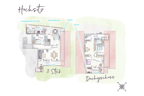 Ferienwohnung Hochsitz - Grundriss